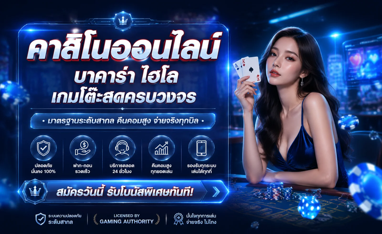 คาสิโนออนไลน์ WIN369 บาคาร่าสดและเกมโต๊ะเว็บตรง